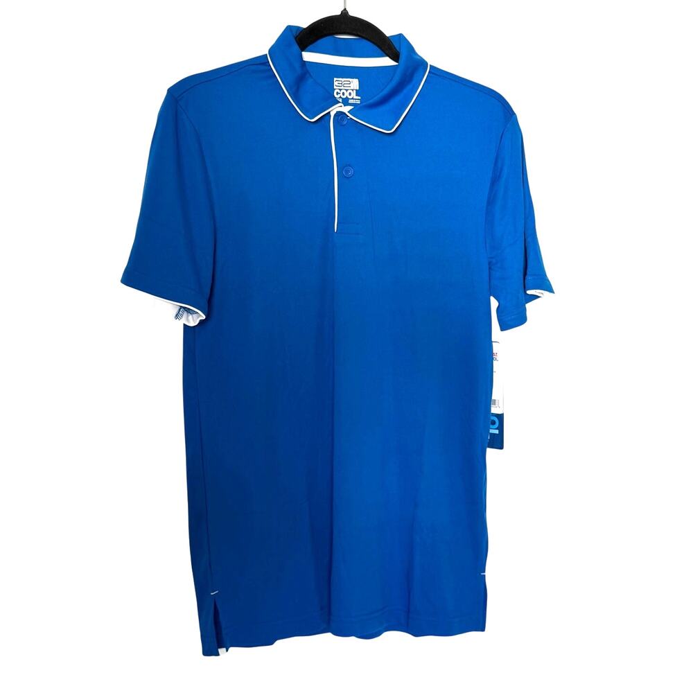 32 Degrees Cool Blue MEN'S XXL STRETCH FLOW TIPPED‎ POLO NWT